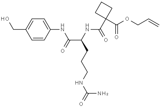 Allyloxy-cBut-Cit-PAB-OH Struktur
