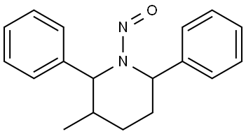 3β-Methyl-1-nitroso-2α,6α-diphenylpiperidine Struktur