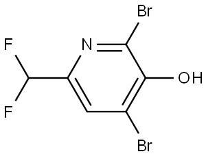 2,4-dibromo-6-(difluoromethyl)pyridin-3-ol Struktur