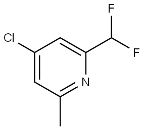 4-chloro-2-(difluoromethyl)-6-methylpyridine Struktur