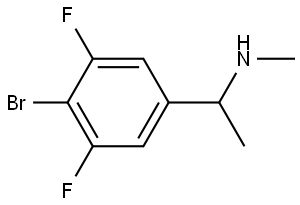 1-(4-bromo-3,5-difluorophenyl)-N-methylethan-1-amine Struktur