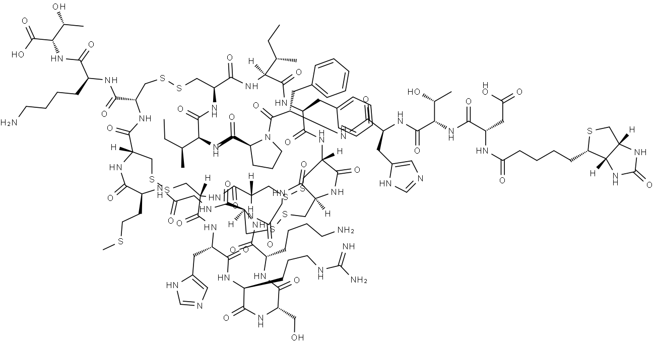 Biotinyl-Hepcidin-25 (human) Struktur