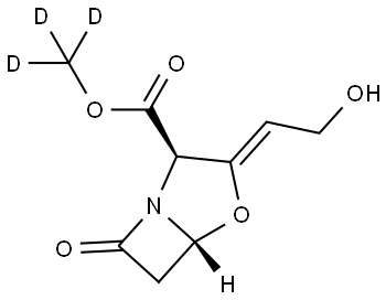 [2R-(2α,3Z,5α)]- 3-(2-Hydroxyethylidene)-7-oxo-4-oxa-
1-azabicyclo[3.2.0]heptane-2-carboxylic Acid Methyl-d3 Ester Struktur