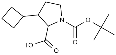 1-(1,1-Dimethylethyl) 3-cyclobutyl-1,2-pyrrolidinedicarboxylate Struktur