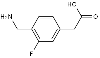 4-(Aminomethyl)-3-fluorobenzeneacetic acid Struktur