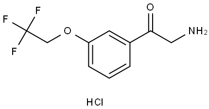 3-(2,2,2-Trifluoroethoxy)phenacylamine hydrochloride Struktur