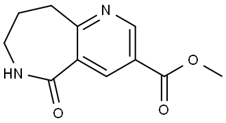 Methyl 6,7,8,9-tetrahydro-5-oxo-5H-pyrido[3,2-c]azepine-3-carboxylate Struktur