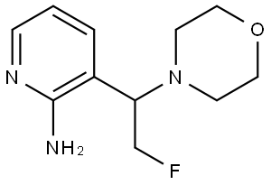 3-(2-fluoro-1-morpholinoethyl)pyridin-2-amine Struktur