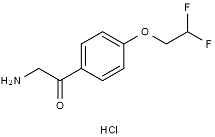 4-(2,2-Difluoroethoxy)phenacylamine hydrochloride Struktur