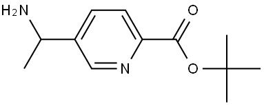 2-Pyridinecarboxylic acid, 5-(1-aminoethyl)-, 1,1-dimethylethyl ester Struktur