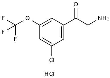 3-Chloro-5-(trifluoromethoxy)phenacylamine hydrochloride Struktur