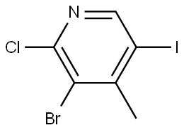 3-Bromo-2-chloro-5-iodo-4-methylpyridine Struktur