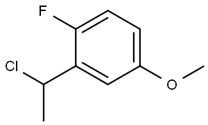 Benzene, 2-(1-chloroethyl)-1-fluoro-4-methoxy- Struktur