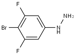 (4-Bromo-3,5-difluorophenyl)hydrazine Struktur