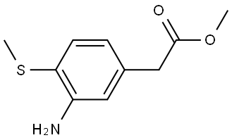 Benzeneacetic acid, 3-amino-4-(methylthio)-, methyl ester Struktur