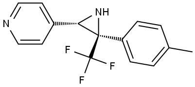 rac-(2S,3R)-3-(p-tolyl)-3-((trifluoromethyl)aziridin-2-yl)pyridine Struktur