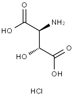 (2S,3R)-2-amino-3-hydroxybutanedioic acid hydrochloride Struktur