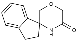 2,3-dihydrospiro[indene-1,3'-morpholine]-5'-one Struktur