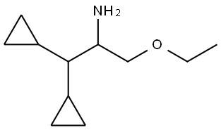 1,1-dicyclopropyl-3-ethoxypropan-2-amine Struktur