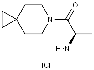 (R)-2-amino-1-(6-azaspiro[2.5]octan-6-yl)propan-1-one hydrochloride Struktur