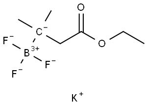 Borate(1-), (3-ethoxy-1,1-dimethyl-3-oxopropyl)trifluoro-, potassium (1:1), (T-4)- Struktur