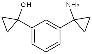 Cyclopropanol, 1-[3-(1-aminocyclopropyl)phenyl]- Struktur