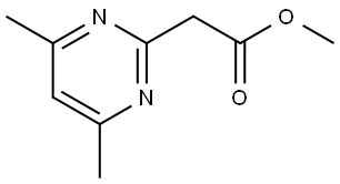 Methyl 2-(4,6-dimethylpyrimidin-2-yl)acetate Struktur