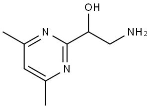 2-amino-1-(4,6-dimethylpyrimidin-2-yl)ethan-1-ol Struktur