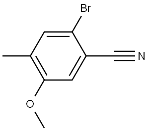 2-Bromo-5-methoxy-4-methyl-benzonitrile Struktur