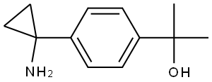 Benzenemethanol, 4-(1-aminocyclopropyl)-α,α-dimethyl- Struktur