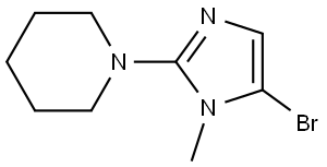 1-(5-bromo-1-methyl-1H-imidazol-2-yl)piperidine Struktur