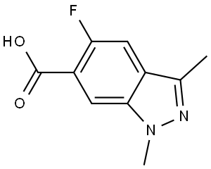 1H-Indazole-6-carboxylic acid, 5-fluoro-1,3-dimethyl- Struktur