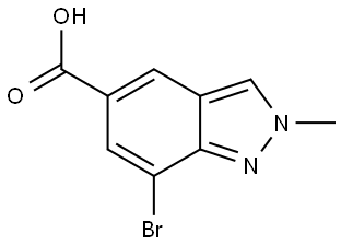 2H-Indazole-5-carboxylic acid, 7-bromo-2-methyl- Struktur