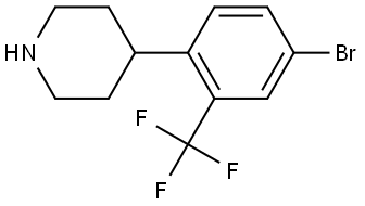 4-(4-bromo-2-(trifluoromethyl)phenyl)piperidine Struktur