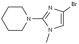 1-(4-bromo-1-methyl-1H-imidazol-2-yl)piperidine Struktur