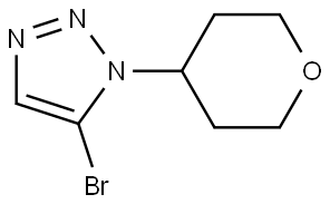 5-bromo-1-(tetrahydro-2H-pyran-4-yl)-1H-1,2,3-triazole Struktur