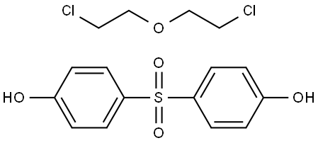 Phenol, 4,4′-sulfonylbis-, Polymer mit 1,1′-Oxibis[2-chlorethan],  EO 2-12 mol (75 % EO 2-6 mol) Struktur