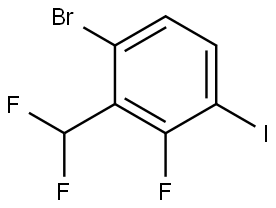 1-Bromo-2-(difluoromethyl)-3-fluoro-4-iodobenzene Struktur