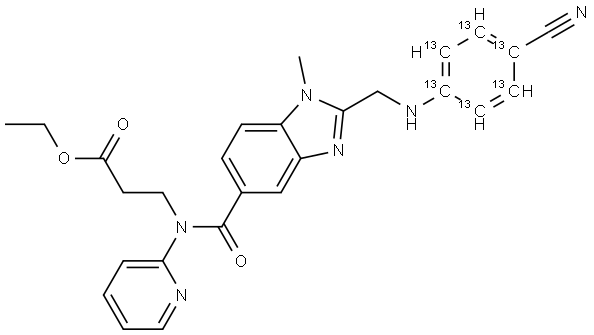 Deacetamidine Cyano Dabigatran Ethyl Ester-13C6 Struktur