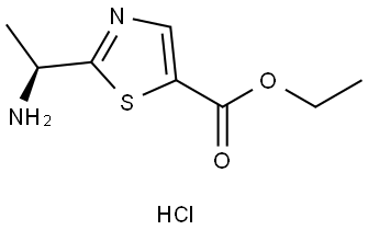 (S)-Ethyl 2-(1-aminoethyl)thiazole-5-carboxylate hydrochloride Struktur