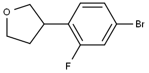 3-(4-bromo-2-fluorophenyl)tetrahydrofuran Struktur