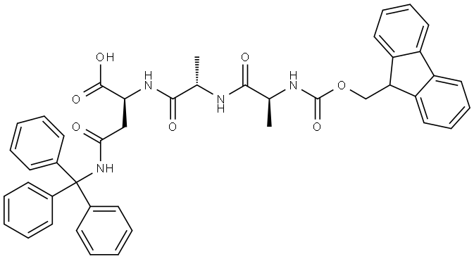 Fmoc-Ala-Ala-Asn(Trt)-OH Struktur