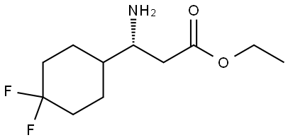 Cyclohexanepropanoic acid, β-amino-4,4-difluoro-, ethyl ester, (βR)- Struktur