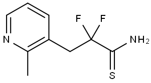 3-Pyridinepropanethioamide, α,α-difluoro-2-methyl- Struktur