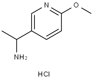 1-(6-methoxypyridin-3-yl)ethan-1-amine hydrochloride Struktur