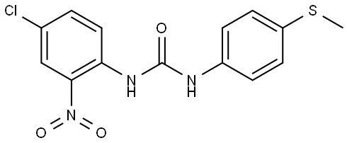 1-(4-CHLORO-2-NITROPHENYL)-3-(4-(METHYLTHIO)PHENYL)UREA Struktur