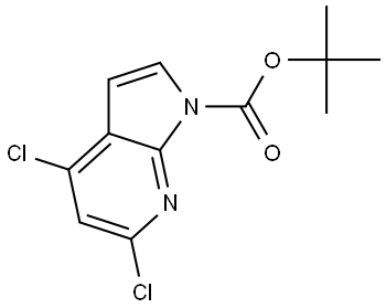 1H-Pyrrolo[2,3-b]pyridine-1-carboxylic acid, 4,6-dichloro-, 1,1-dimethylethyl ester Struktur