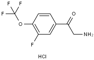 3-Fluoro-4-(trifluoromethoxy)phenacylamine hydrochloride Struktur