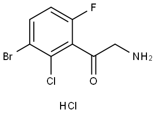 3-Bromo-2-chloro-6-fluorophenacylamine hydrochloride Struktur