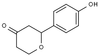 2-(4-hydroxyphenyl)tetrahydro-4H-pyran-4-one Struktur